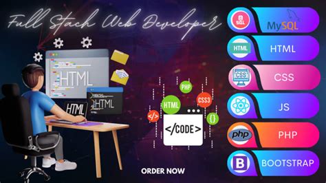 Be Your Full Stack Responsive Website Developer Using Html Css Js Php