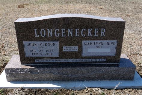 john vernon longenecker   find  grave memorial
