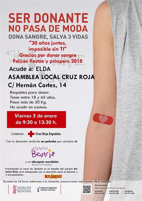 Nueva donación de sangre en Cruz Roja Elda - Valle de Elda