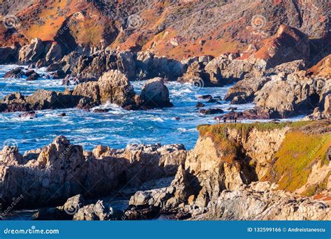 The Dramatic Pacific Ocean Coastline, Garapata State Park, Calif Stock ...