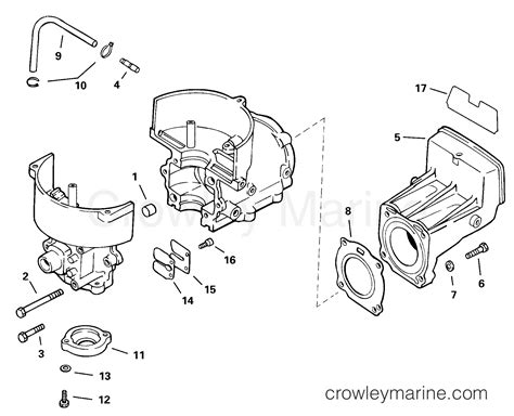 Cylinder And Crankcase Reed Valve 2000 Outboard 2 J2rtssr Crowley Marine