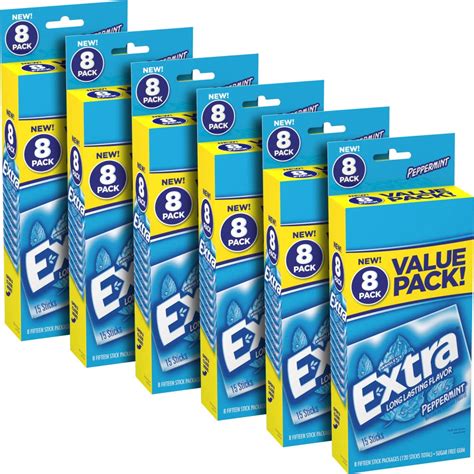 Extra Peppermint Sugar Free Chewing Gum Bulk Pack Pieces Packs