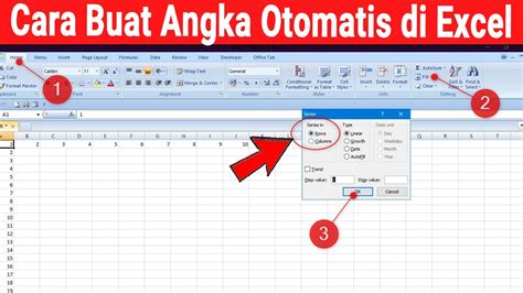 Cara Membuat Deret Angka Di Excel Youtube Riset