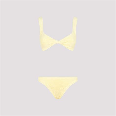 Hunza G Juno Bikini In Yellow Lyst