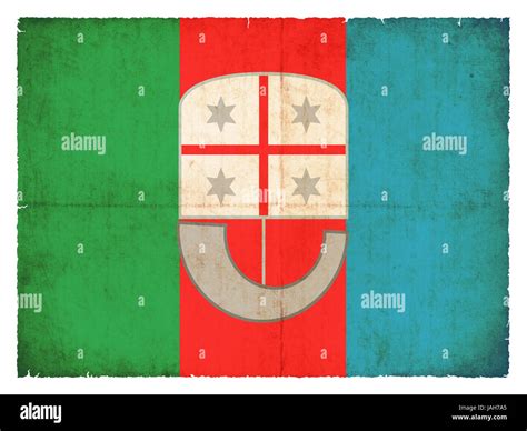 Flagge Vom Ligurien Region Italiens Im Grunge Design Stock Photo Alamy