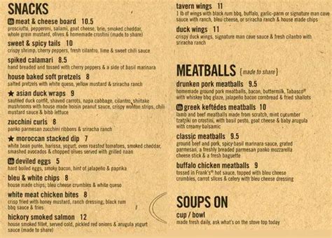 Menu at Brick House Tavern + Tap pub & bar, Parker