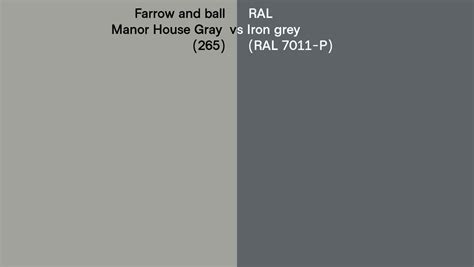 Farrow And Ball Manor House Gray Vs Ral Iron Grey Ral P