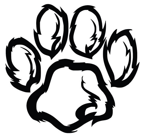 Tiger Paw Print Stencils Printables