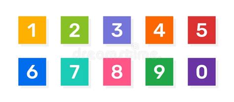 Digit Icon Set Square Stock Illustrations 322 Digit Icon Set Square