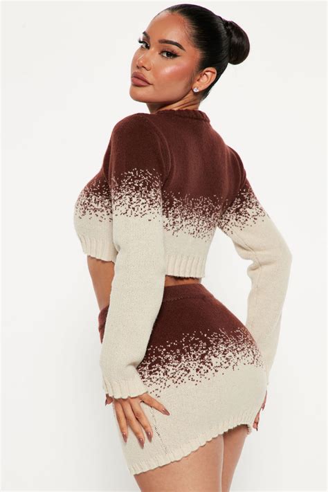 Just Your Type Sweater Skirt Set Brown Fashion Nova Matching Sets Fashion Nova