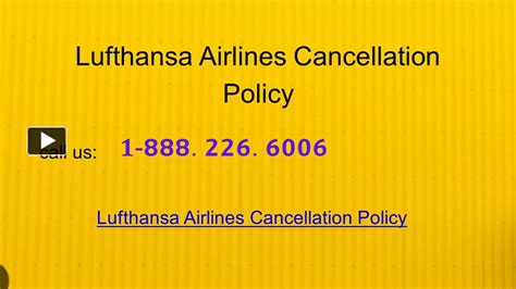 Ppt Lufthansa Airlines Cancellation Policy Powerpoint Presentation