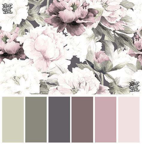 Peonies in Dusty Rose Mural KM012 Self Adhesive Traditional | Etsy