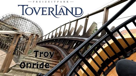 Troy Onride POV Front Row Toverland GCI Wooden Coaster 2023