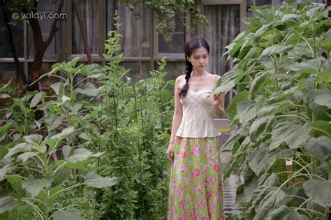 Wallpaper Hanfu Model Asian Yalayi Brunette Plants Garden