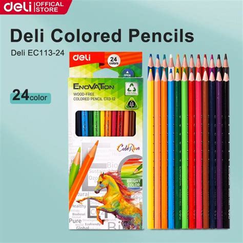 Deli 12 18 24PCS Color Pencil Arts And Craft Drawing Painting Colored