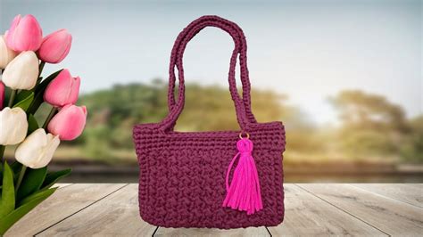 👜 Bolso Tejido En Trapillo Paso A Paso 😍 Crochet Bag Aprende Con