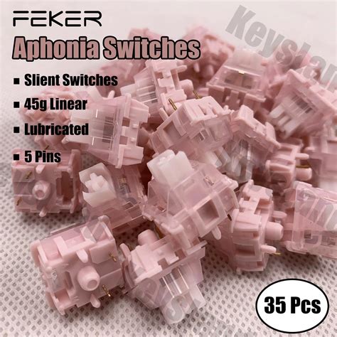 35Pcs FEKER Aphonia Slient Pink Switches Mechanical Keyboard