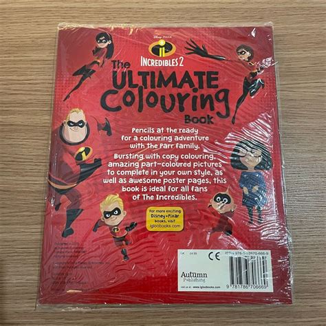 NEW Buku Mewarnai Coloring Book IMPORT BBW Disney Pixar Incredibels Buku Alat Tulis Buku