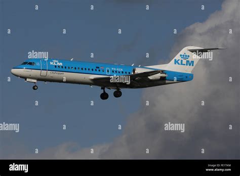 Klm City Hopper Fokker Stock Photo Alamy