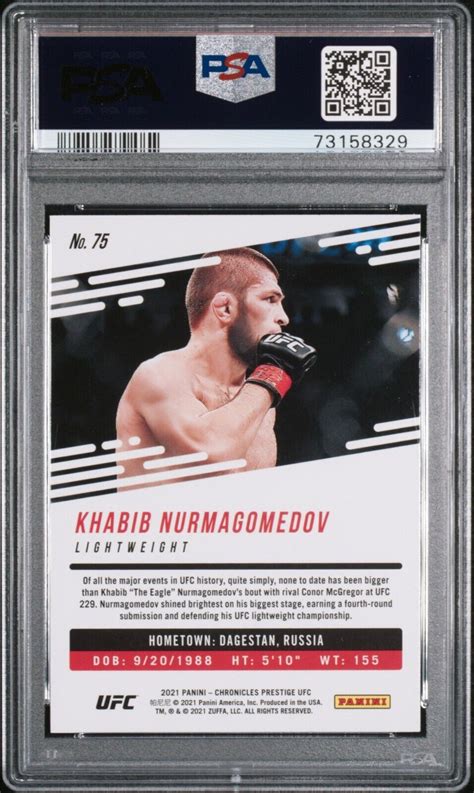 Panini Chronicles Ufc Prestige Asia Khabib Nurmagomedov For