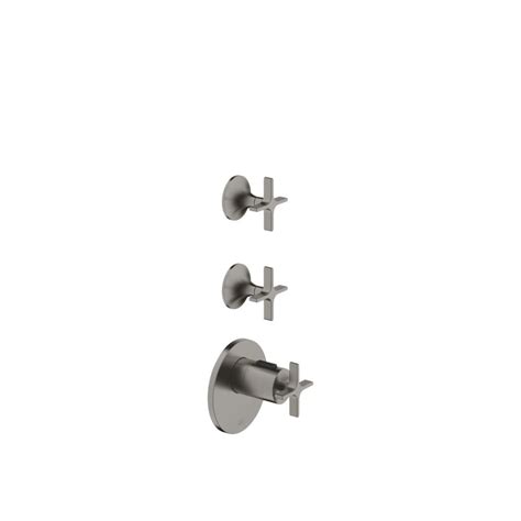 Vaia Brushed Dark Platinum Shower Faucets Xtool Thermostat Module With 2 Valves