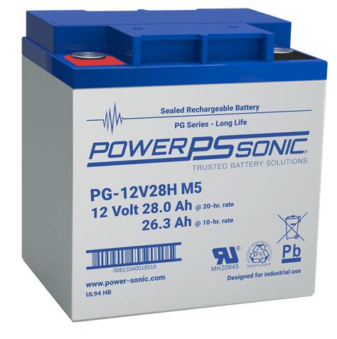 Pg 12v28h 12v 28ah Long Service Life Vrla Battery Power Sonic