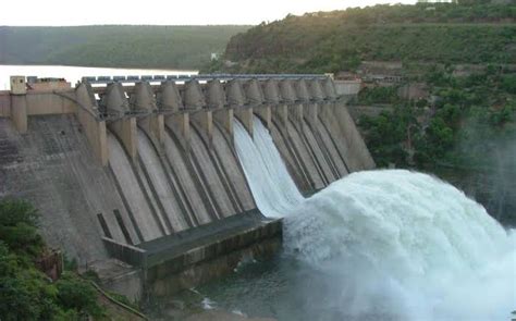 Srisailam Dam Gates Lifted.