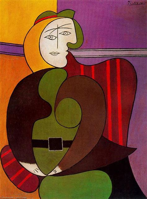 Mujer Sentada En Un Sill N Rojo Pablo Picasso Wikioo Org