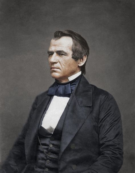 Andrew Johnson Portrait 1860 Colorized Photograph By War Is Hell