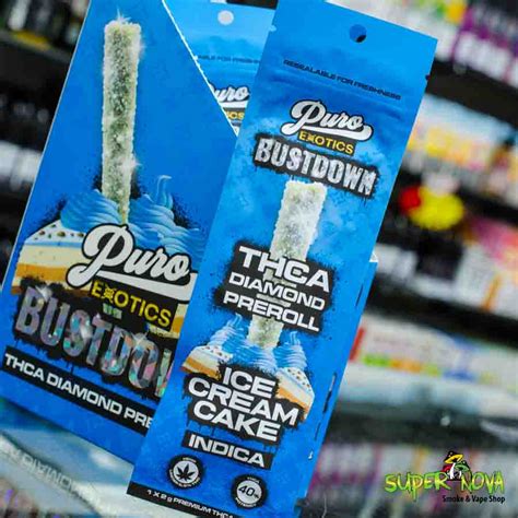 Puro Exotics Bustdown Thc A Diamond Pre Roll 2ct Supernova Smoke Shop