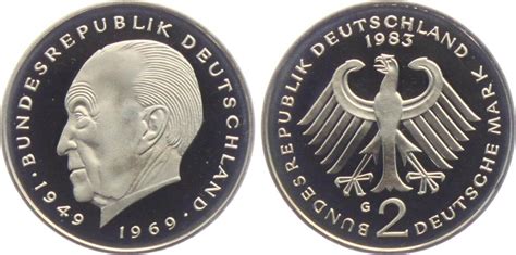 Deutschland Brd G Mark Konrad Adenauer Proof Ma Shops