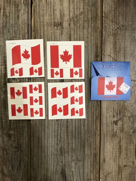 Canada Flag 16 Temporary Tattoo Set by CLS - Williamson Farms Country Store