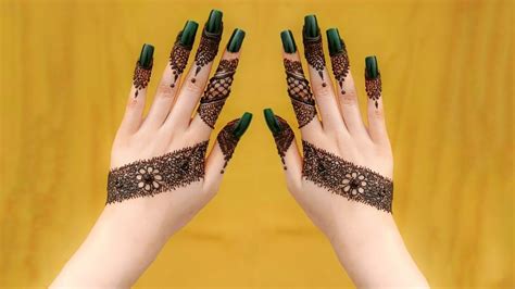 Very Easy Kashees Mehndi Design Simple Kashees Mehndi Design For Eid Hennabysid Youtube