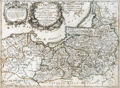 1689 Map Of Prussia Prussia Vintage Wall Art Fantasy Map