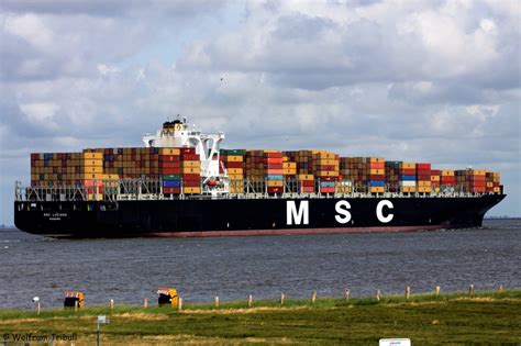 Msc Luciana Am Bei Cuxhaven H He Altenbruch Schiffe Im