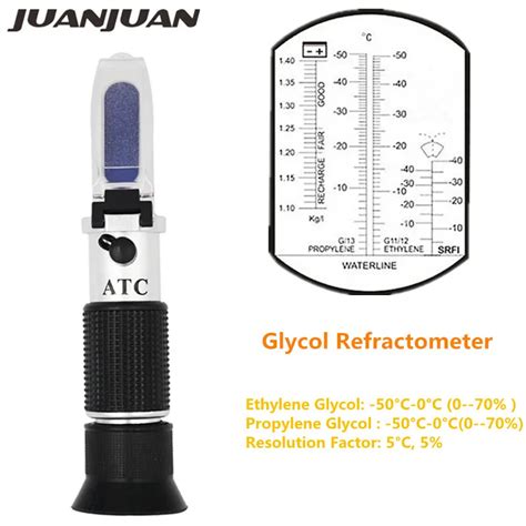 Glycol Refractometer Atc Tester Tool For Car Battery Antifreeze Freezing Meter Test Measurement