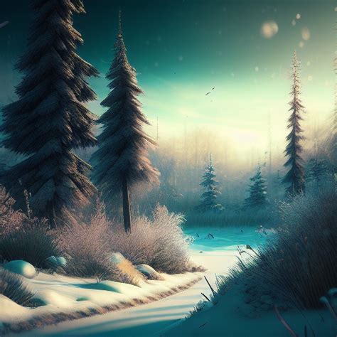 Digital Art Snowfall Scenery - Etsy