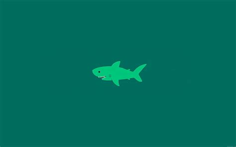 HD wallpaper: little, small, cute, shark, green, minimal ...