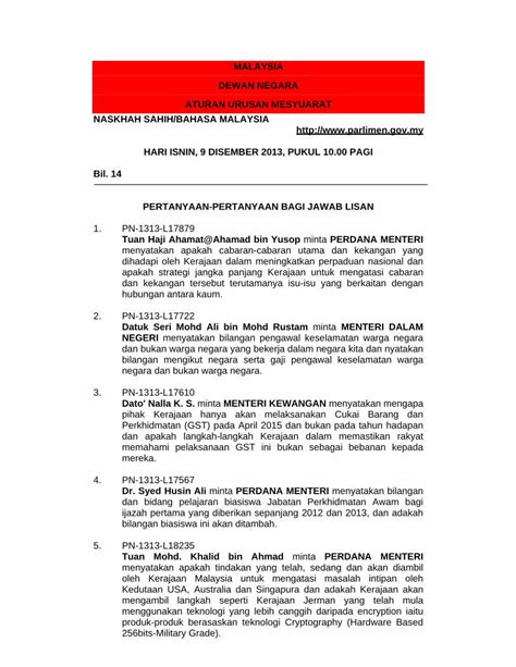 Pdf Malaysia Dewan Negara Aturan Urusan Pdf Filedan Apakah Langkah