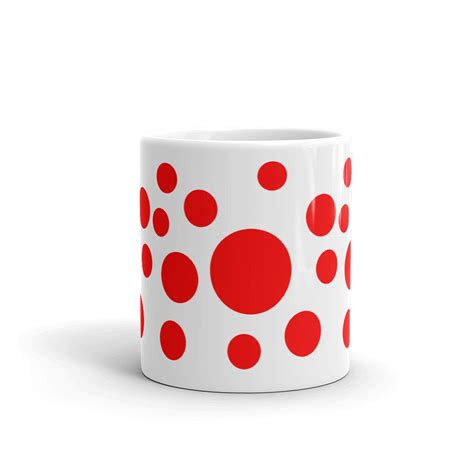 Mug Red Polka Dot Etsy