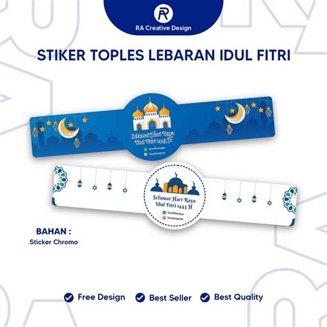 Jual Cetak Sticker Label Stoples Lebaran Idul Fitri Custom Stiker