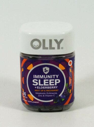 Olly IMMUNITY SLEEP Elderberry Melatonin 36 Midnight Berry GUMMIES 12