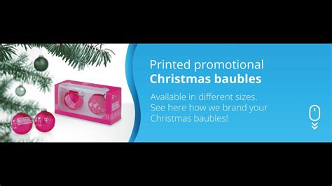 Printed Promotional Christmas Baubles YouTube