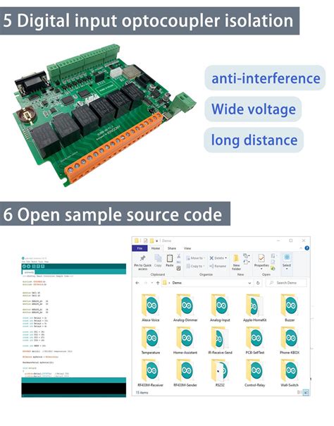 ESP32 6 Channel Relay Module KC868 A6 Smart Home Automation KinCony