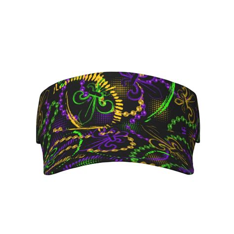 Lukts Neon Mardi Gras Sun Sports Visor Adjustable Cap For Men Women