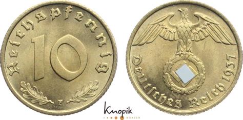 Drittes Reich 10 Reichspfennig 1937 F Kursmünzen 1933 1945 kl Kratzer