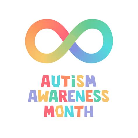 Autism awareness month card. Infinity symbol of autism. Accepting ...