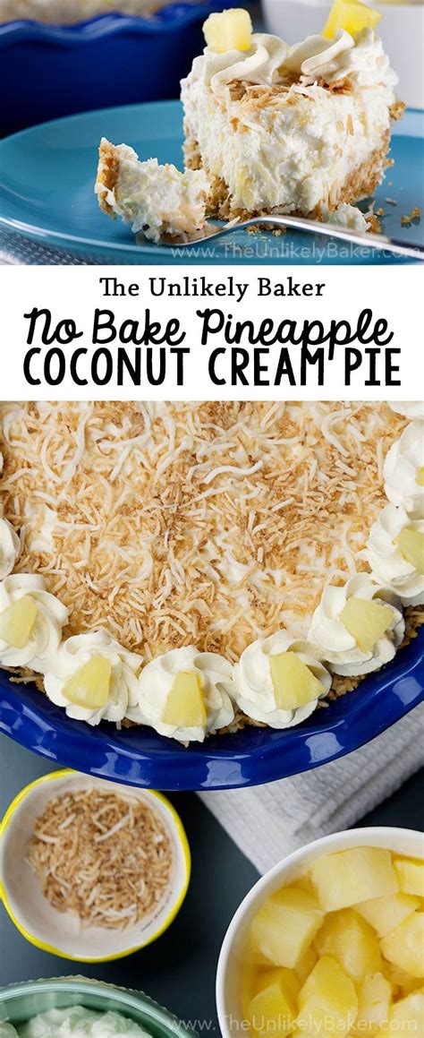 The Ultimate No Bake Pineapple Coconut Cream Pie Is Ready To Be Eaten And Served