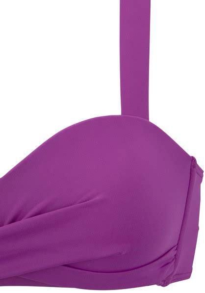 LASCANA Bandeau Bikini Top Comfy Beere Cup B