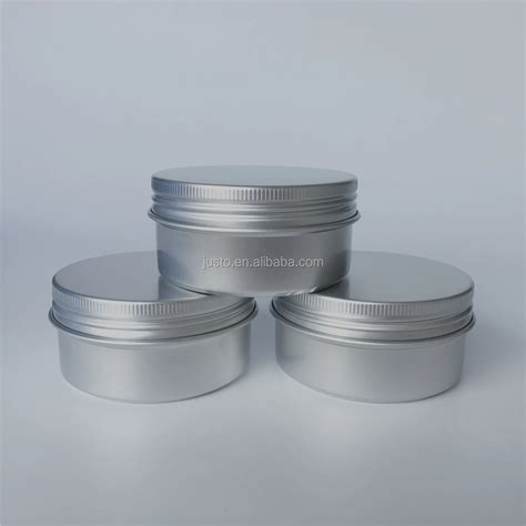 80ml Aluminum Tin Jars Cosmetic Sample Metal Tins Empty Container Bulk Round Pot Screw Cap Lid